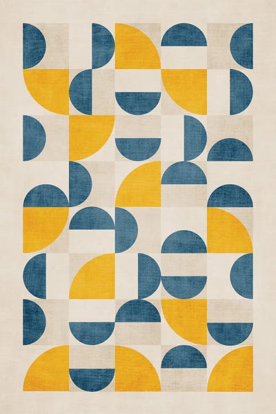 Navy Yellow Modern Minimalism