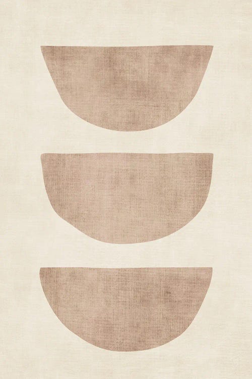 Beige Tan Semicircles