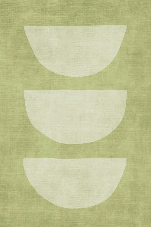 Green Tones Semicircles by EmcDesignLab wall art