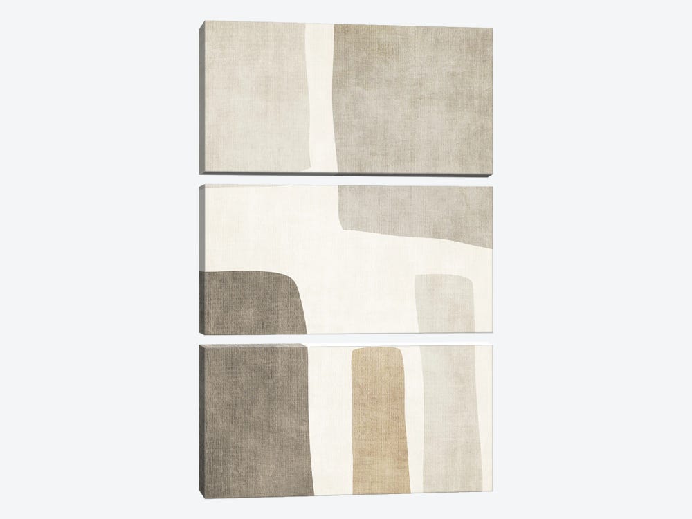 Minimalist Neutral Tones Abstract I by EmcDesignLab 3-piece Canvas Art