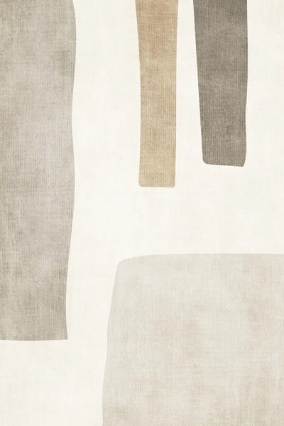 EmcDesignLab: Minimalist Neutral Tones Abstract III by EmcDesignLab