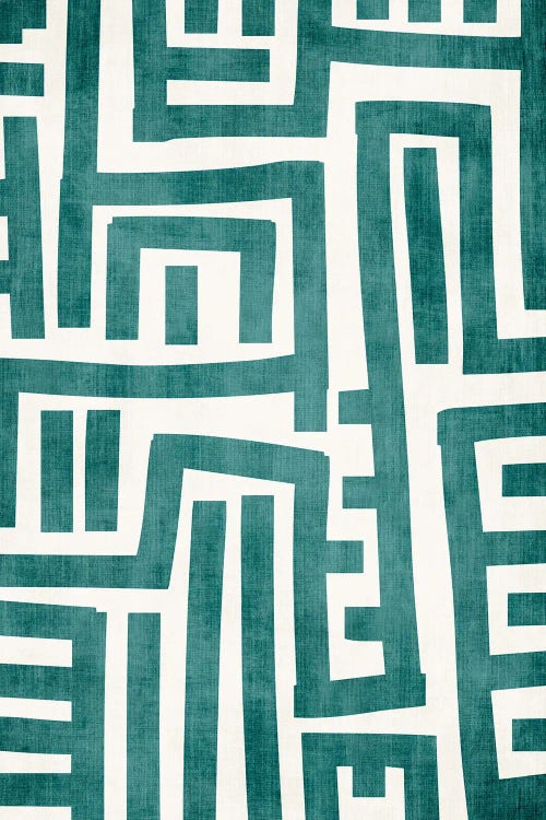 Teal Geometric Abstract II