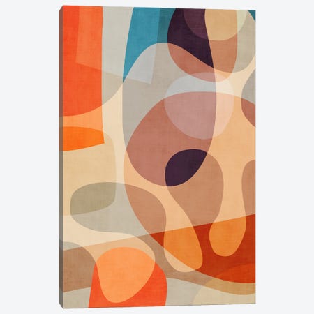 Colorful Abstract Shapes III Canvas Print #ELB164} by EmcDesignLab Canvas Wall Art