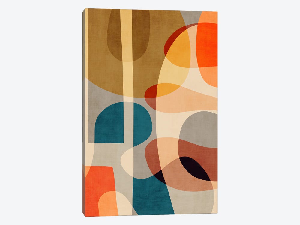 Colorful Abstract Shapes V by EmcDesignLab 1-piece Canvas Wall Art