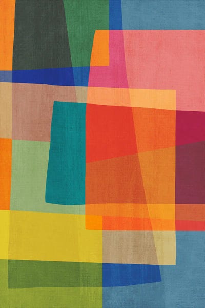 Abstract Graphic Design & Digital: Modern Colorful Geometric Abstract II by EmcDesignLab