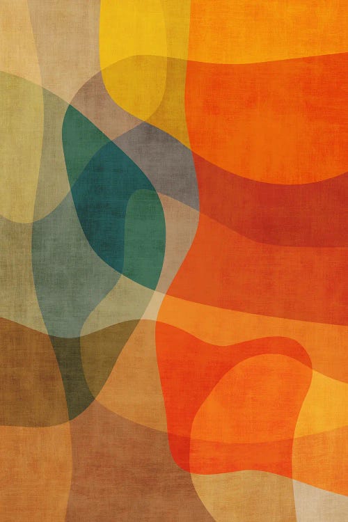 Mid-Century Modern Vibrant Colors Abstract