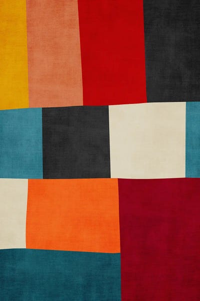 Colorful Bold Patchwork Artwork II by EmcDesignLab multi panel art