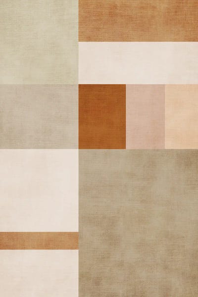 EmcDesignLab: Neutral Brown Tones Geometric Artwork I by EmcDesignLab
