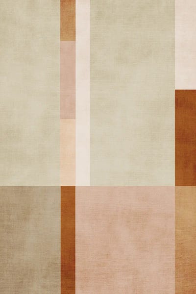 2025 | Mocha Mousse: Neutral Brown Tones Geometric Artwork II by EmcDesignLab