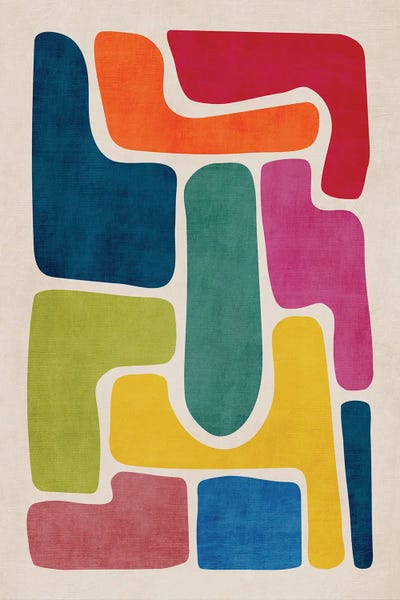 EmcDesignLab: Colorful Shapes Abstract Painting II by EmcDesignLab