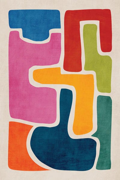 Dopamine Decor: Multicolor Modern Abstract Artwork by EmcDesignLab