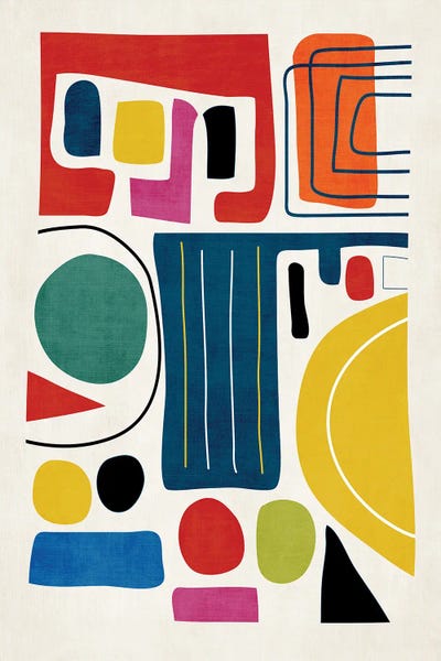 Modern Maximalist Colorful Artwork A by EmcDesignLab multi panel art