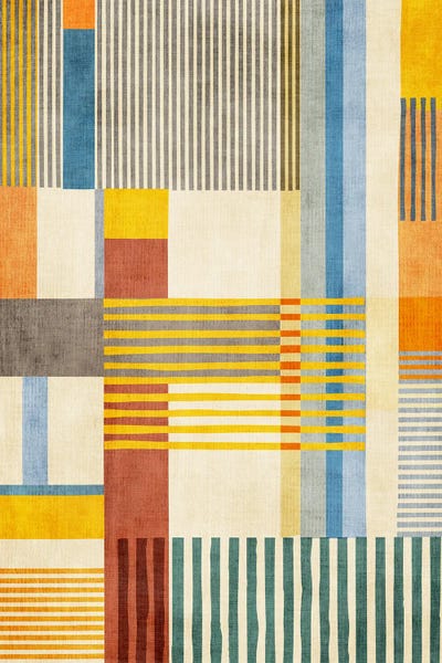 EmcDesignLab: Bold Colorful Lines Abstract Artwork A by EmcDesignLab