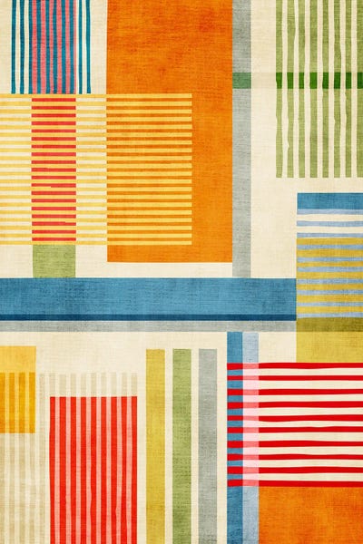 Linear Abstract: Bold Colorful Lines Abstract Artwork B by EmcDesignLab