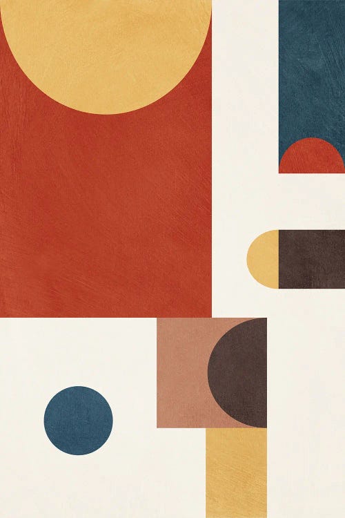 Mid-Century Modern Geometric Abstract B