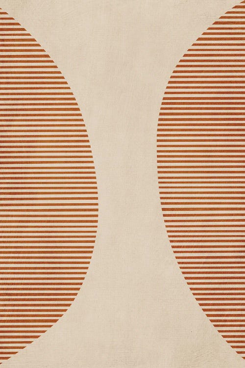 Terracotta Semicircles Abstract Artwork