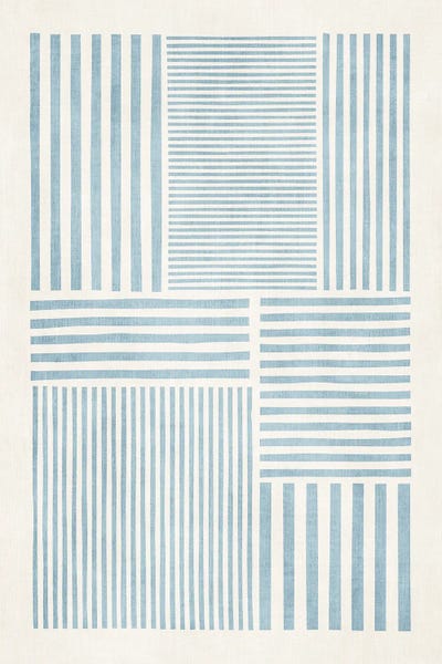 EmcDesignLab: Light Blue Minimalist Bold Lines A by EmcDesignLab