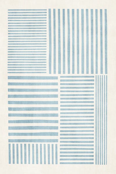 EmcDesignLab: Light Blue Minimalist Bold Lines B by EmcDesignLab