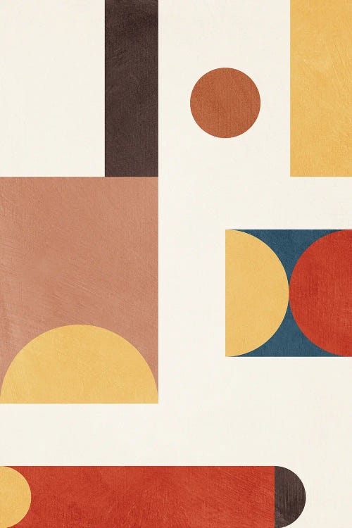 Mid-Century Modern Geometric Abstract C