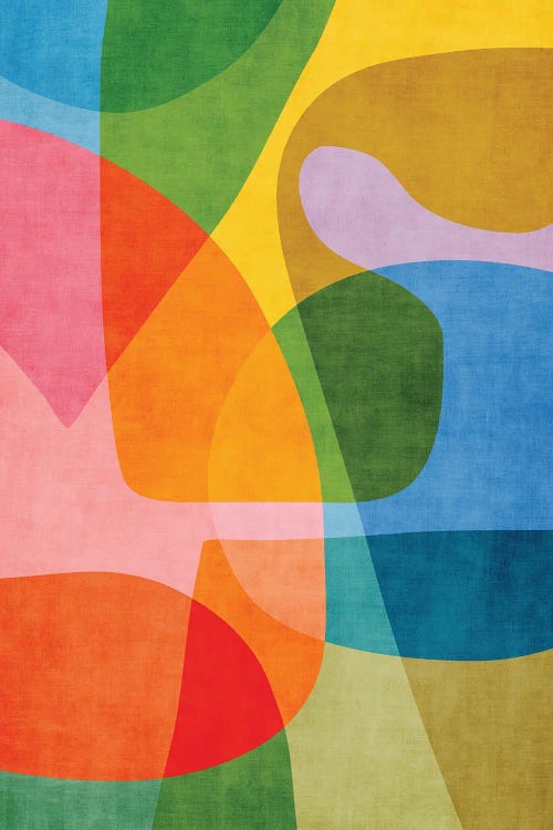 Colorful Bright Organic Shapes Wall Art