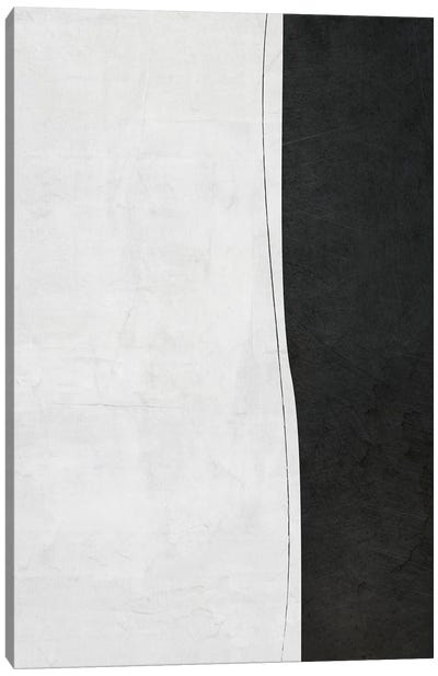 B&W Minimalist I Canvas Art Print - Black & White Abstract Art