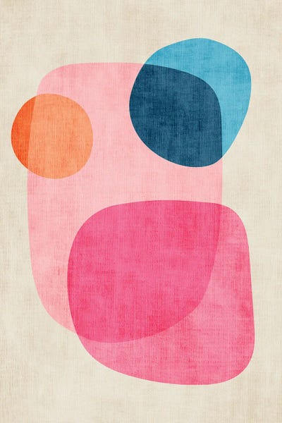Moderm Minimalist Colorful Shapes Print by EmcDesignLab gallery poster
