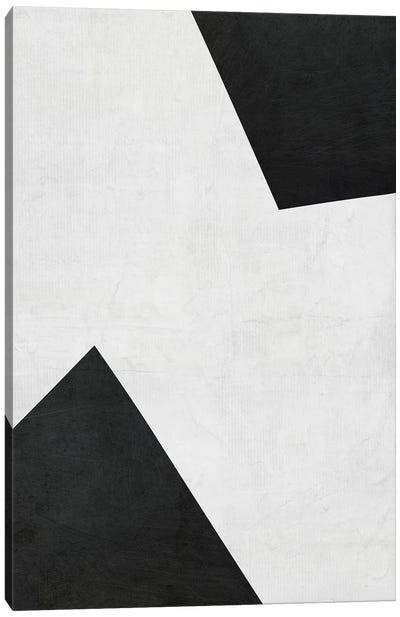B&W Minimalist III Canvas Art Print - Black & White Abstract Art