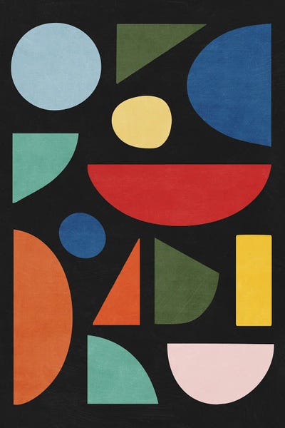 Bold Abstract Artwork Black Colofrul Art by EmcDesignLab gallery poster