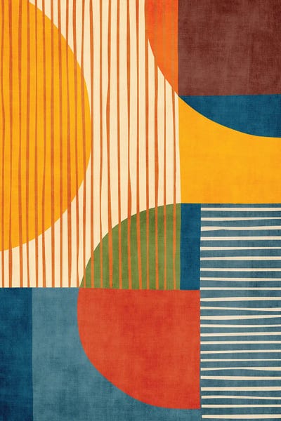 Contemporary Color Block Abstract Artwork by EmcDesignLab gallery poster