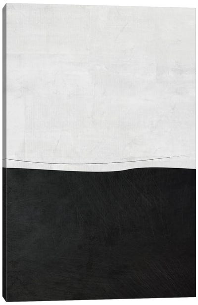 B&W Minimalist II Canvas Art Print - Black & White Abstract Art