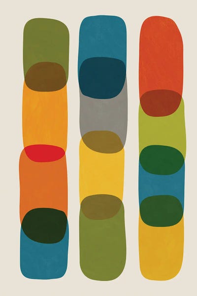 Office: Colorful Mid-Century Modern Bold I by EmcDesignLab