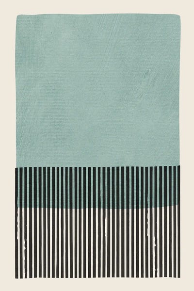 Office: Light Blue-Green Block Black Lines by EmcDesignLab