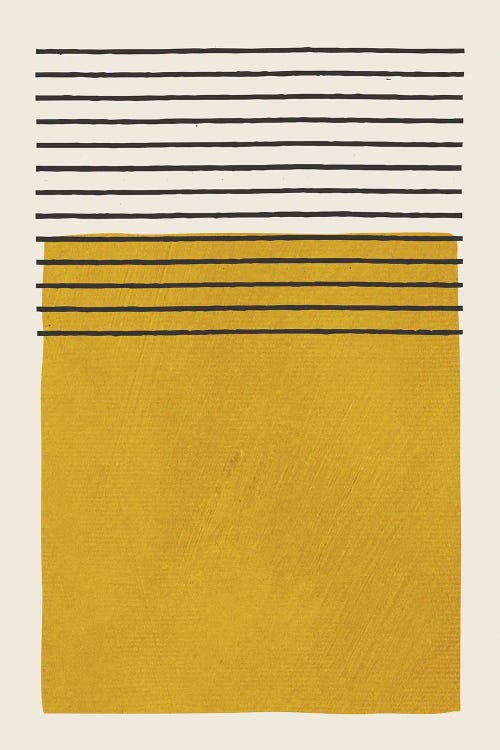 Mustard Black Lines I