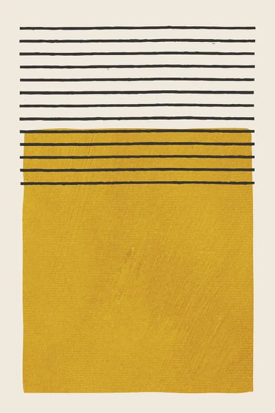Office: Mustard Black Lines I by EmcDesignLab