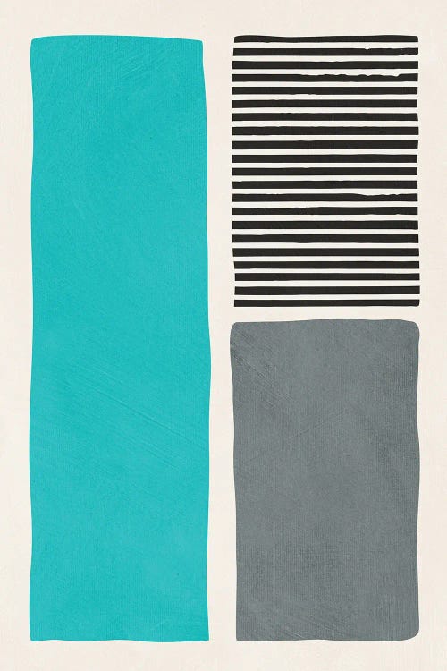 Turquoise Gray Min Abstract Black Lines