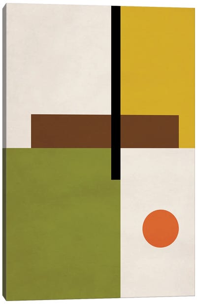 Abstract Geo Bauhaus I Canvas Art Print - EmcDesignLab
