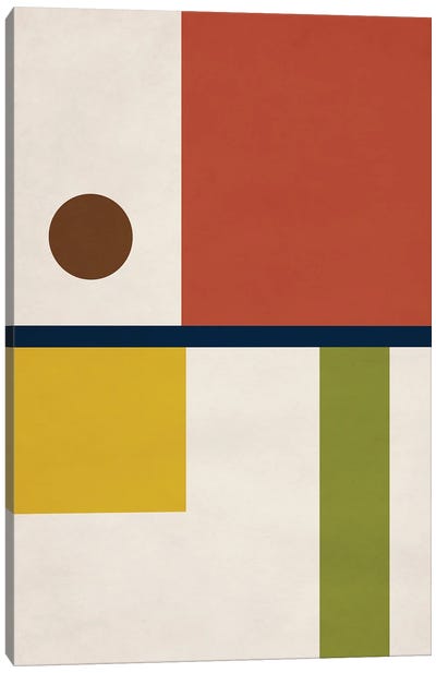 Abstract Geo Bauhaus II Canvas Art Print - EmcDesignLab