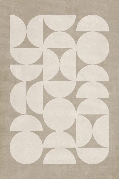 EmcDesignLab: Neutral Minimalist Semicircles I by EmcDesignLab