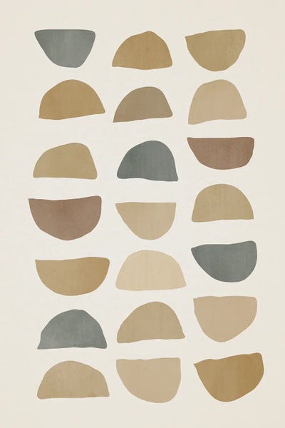 Organic Modern: Neutral Minimalist Semicircles II by EmcDesignLab