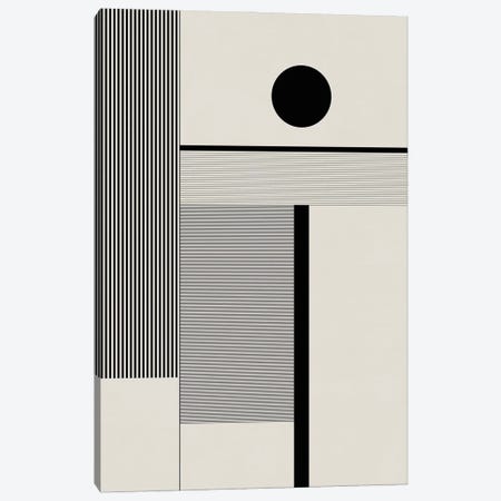 Black & White Bauhaus II Canvas Print #ELB44} by EmcDesignLab Canvas Art