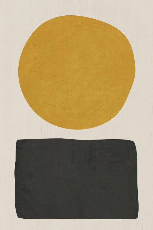 Mustard Circle Black Block