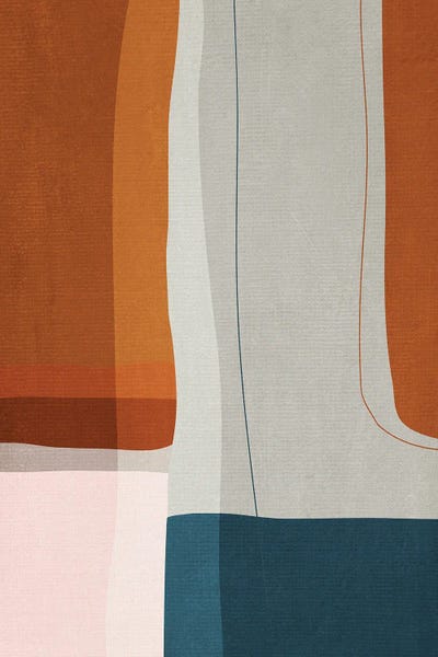 Abstract Burnt Orange Navy II by EmcDesignLab multi panel art