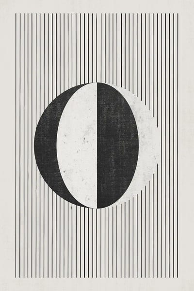 B&W Circle Vertical Lines