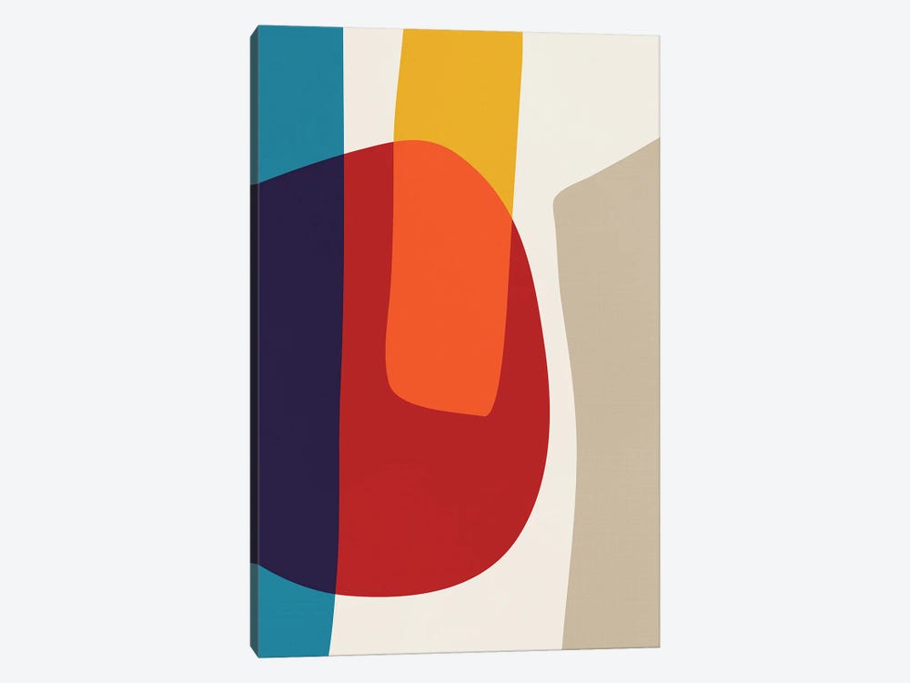 Abstract Red Yellow Blue Beige I by EmcDesignLab 1-piece Art Print