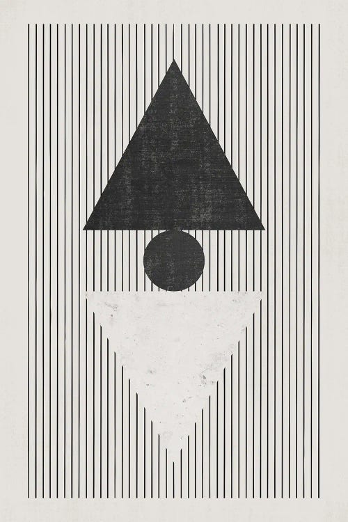 B&W Triangles Vertical Lines