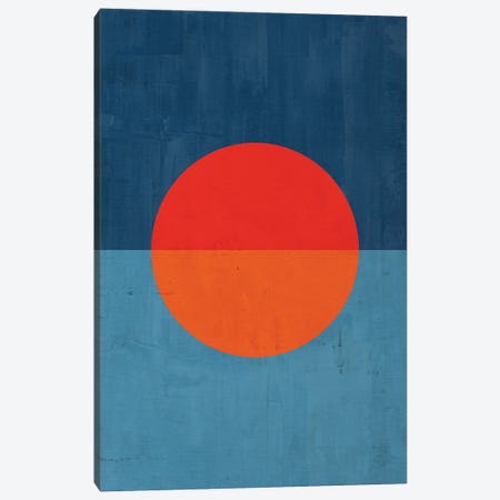 Orange Red Blue Sun Canvas Print #ELB55} by EmcDesignLab Canvas Print