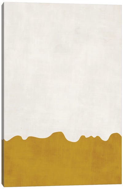 Mustard Landscape Canvas Art Print - Organic Modern