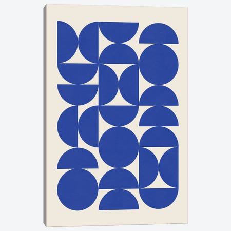 Blue Matisse Semicircles Canvas Print #ELB60} by EmcDesignLab Canvas Print