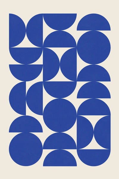 EmcDesignLab: Blue Matisse Semicircles by EmcDesignLab