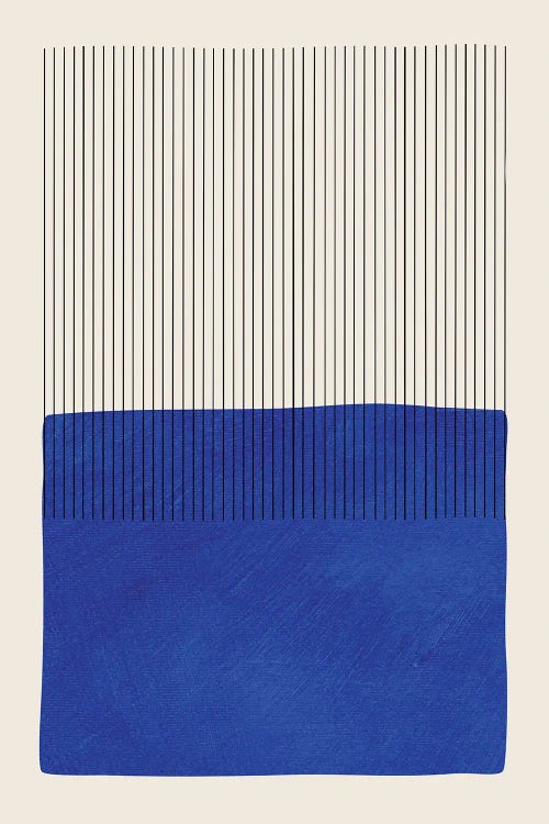 Blue Matisse Vertical Lines